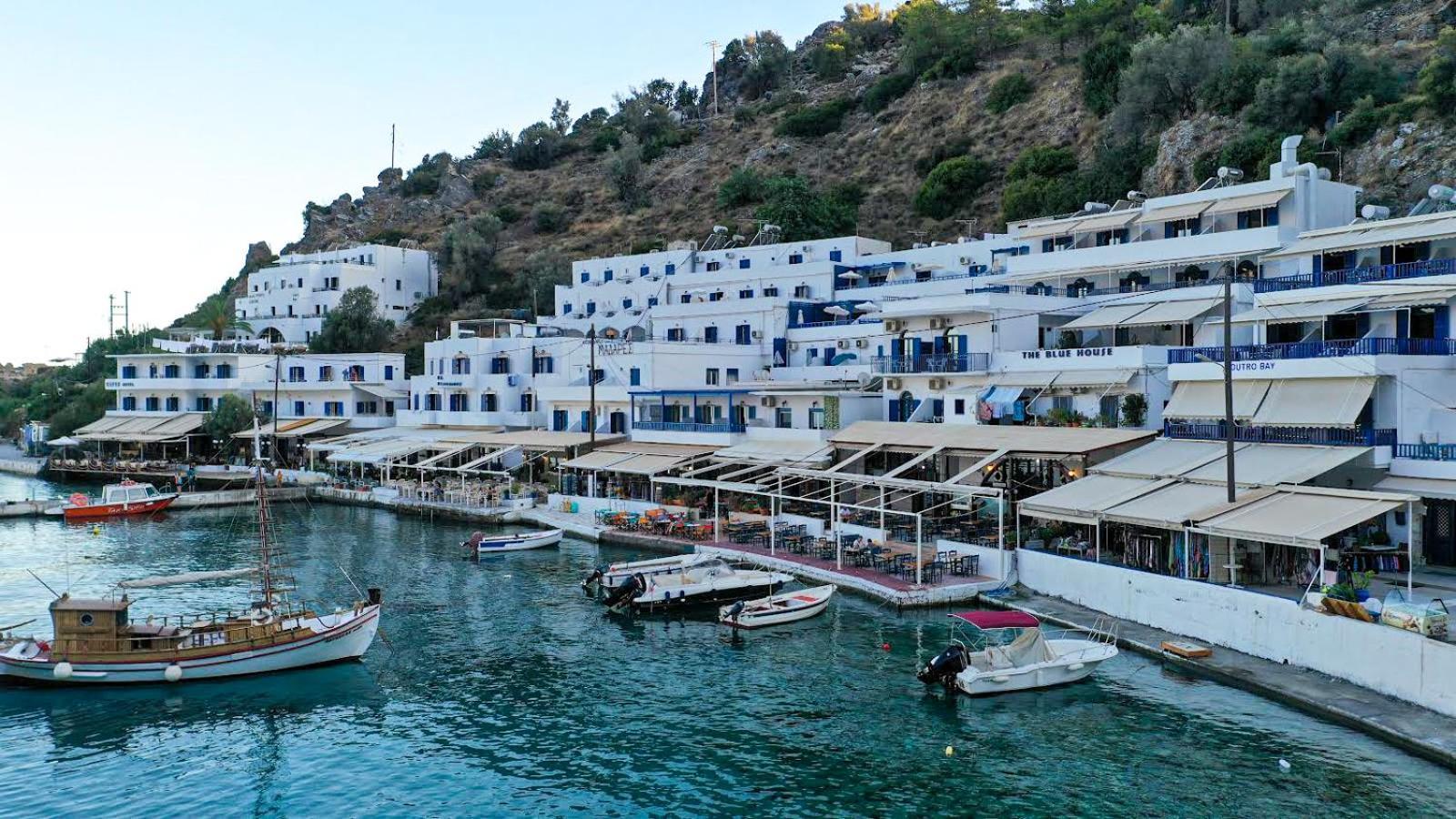 Hotel The Blue House Loutro Exterior foto