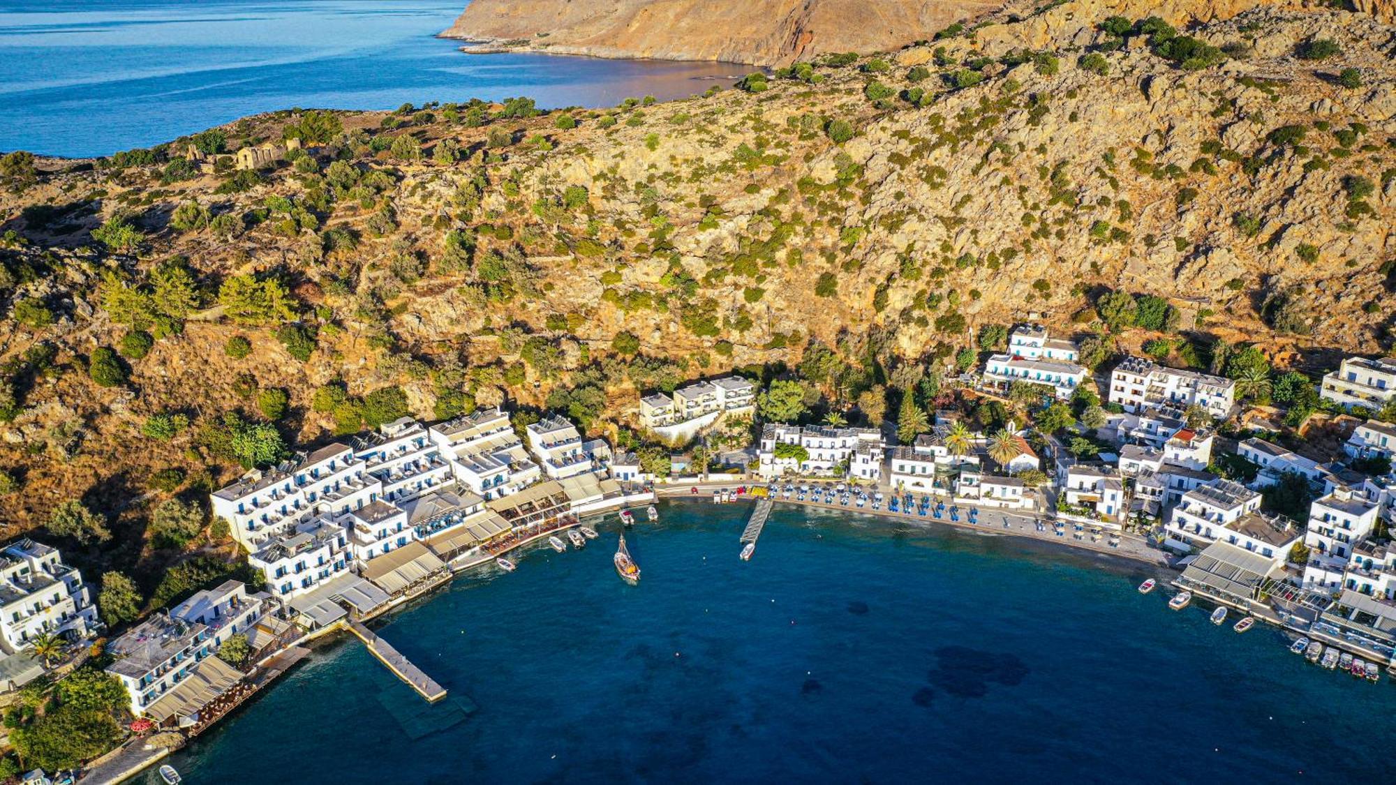 Hotel The Blue House Loutro Exterior foto