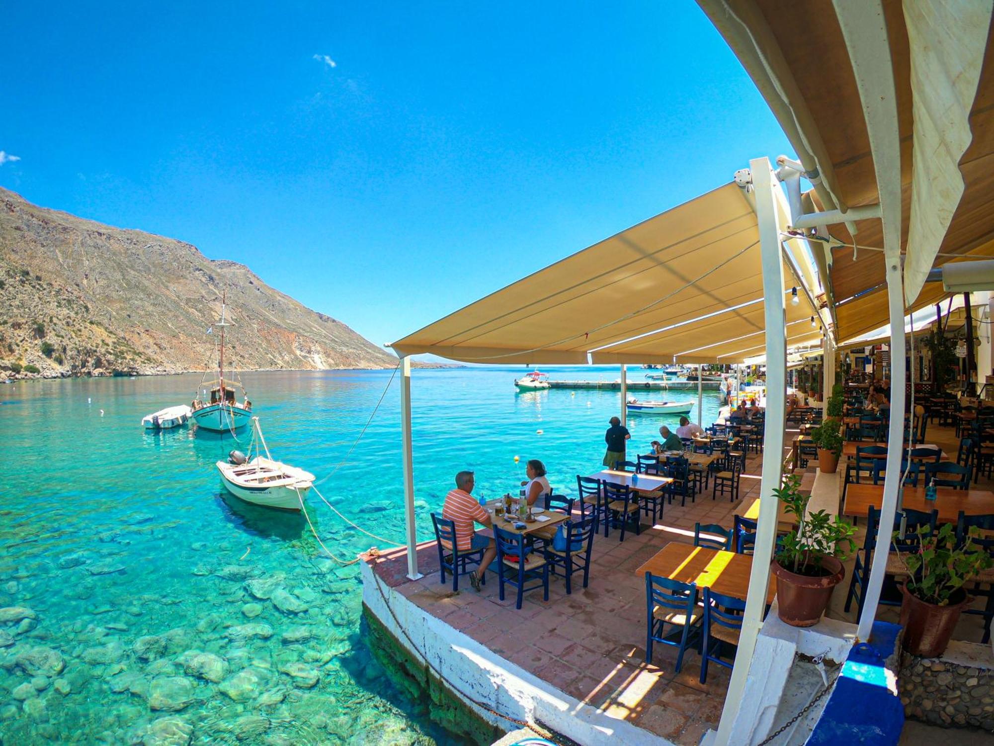 Hotel The Blue House Loutro Exterior foto