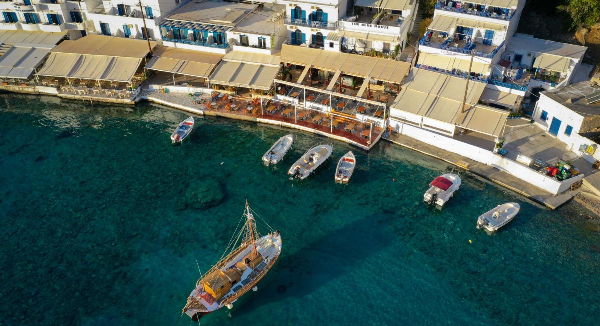 Hotel The Blue House Loutro Exterior foto